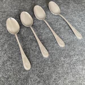 Oneida Northland Stainless Steel Devon Floral Large Spoons 6.75” Set Of 4